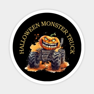 Monster Truck Halloween Magnet